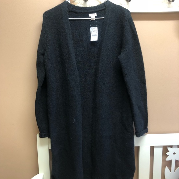 NWT JCrew heavy long black cardigan - Picture 3 of 4